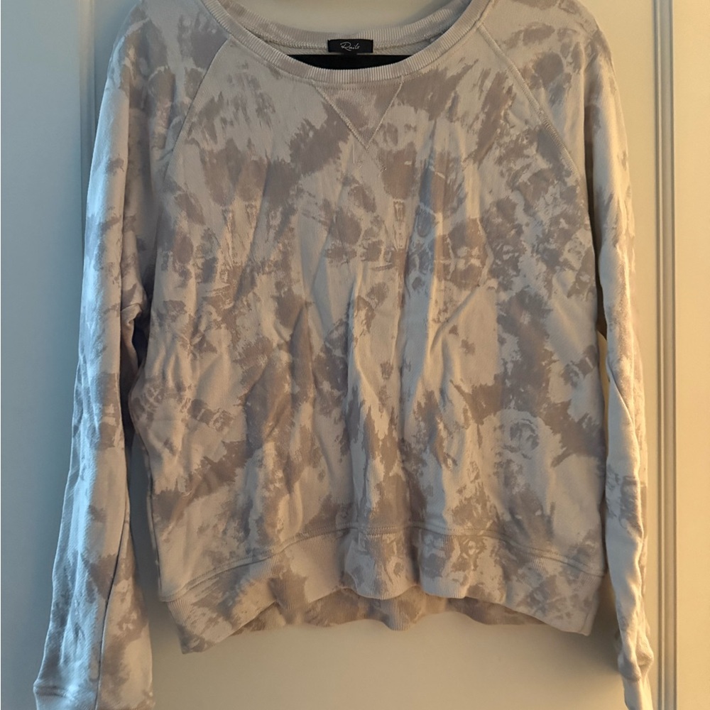 INTERMIX Gray Tie-Dye Top